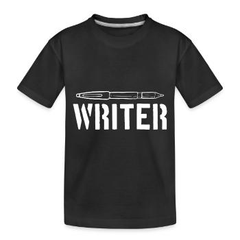 Autor - Kinder Premium Bio T-Shirt - Schwarz - Vorne