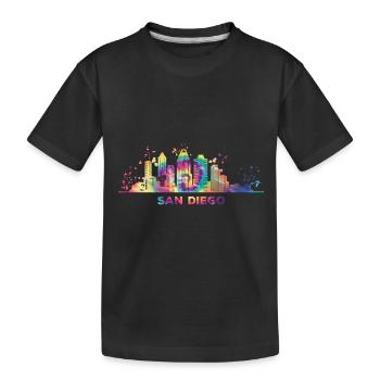 San Diegan Skyline San Diego - Kids' Premium Organic T-Shirt - black - Front