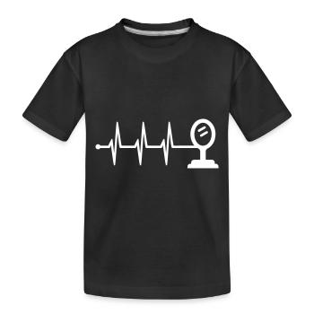Spiegel Icon Puls - Kinder Premium Bio T-Shirt - Schwarz - Vorne