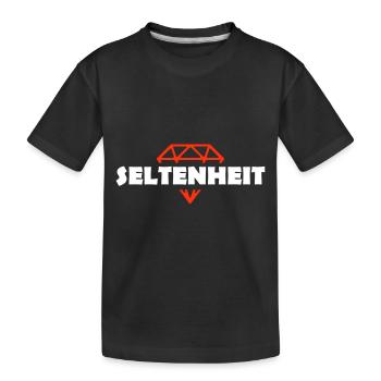 Seltenheit Unikat - Kinder Premium Bio T-Shirt - Schwarz - Vorne
