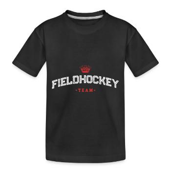 Field Hockey Team - Kids' Premium Organic T-Shirt - black - Front