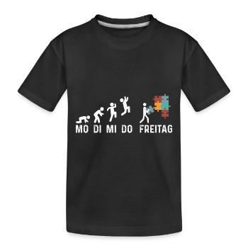 Puzzlefan Puzzler Puzzleteile Puzzle - Kinder Premium Bio T-Shirt - Schwarz - Vorne