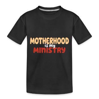 La maternité est mon ministère - T-shirt bio Premium Enfant - noir - Devant