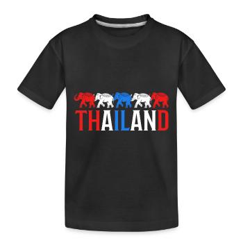 Thailand - Kinder Premium Bio T-Shirt - Schwarz - Vorne