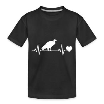 Geier - Kinder Premium Bio T-Shirt - Schwarz - Vorne