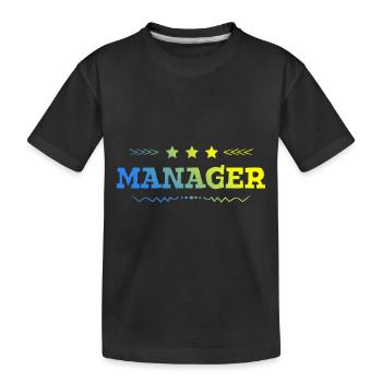 Manager Beruf - Kinder Premium Bio T-Shirt - Schwarz - Vorne