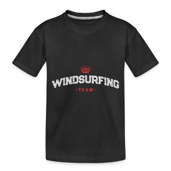 Windsurfing Team - Kinder Premium Bio T-Shirt - Schwarz - Vorne