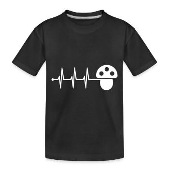Pouls de champignon - T-shirt bio Premium Enfant - noir - Devant