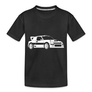 Rally Vehicle - Kids' Premium Organic T-Shirt - black - Front