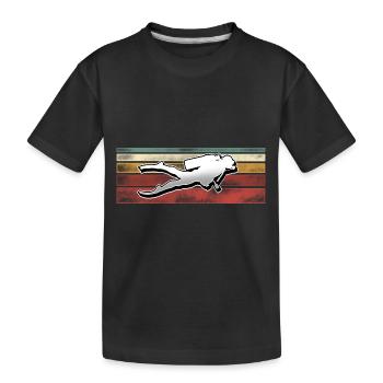 Taucher Tauchen - Kinder Premium Bio T-Shirt - Schwarz - Vorne
