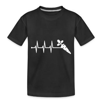 Pouls de carotte - T-shirt bio Premium Enfant - noir - Devant