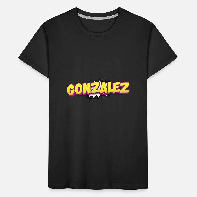 Gonzalez Benutzerdefinierter Name Comic-Stil Pop-Art, Kinder Premium Bio T-Shirt