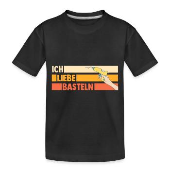 Bastler Bastelunterricht Basteln - Kinder Premium Bio T-Shirt - Schwarz - Vorne