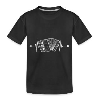 Akkordeon - Kinder Premium Bio T-Shirt - Schwarz - Vorne