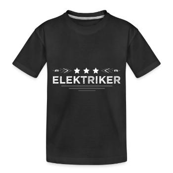 Elektriker Beruf - Kinder Premium Bio T-Shirt - Schwarz - Vorne