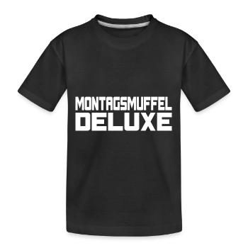 Monday Grouch Deluxe - Kids' Premium Organic T-Shirt - black - Front