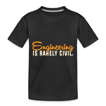 Bau Ingenieur Baustelle Bauarbeiter - Kinder Premium Bio T-Shirt - Schwarz - Vorne