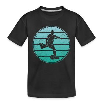 Football Football Player Vintage Footballer - Kids' Premium Organic T-Shirt - black - Front