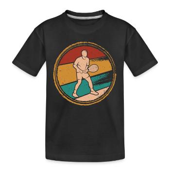 joueur de tennis Entraîneur de tennis rétro joueur de tennis - T-shirt bio Premium Enfant - noir - Devant