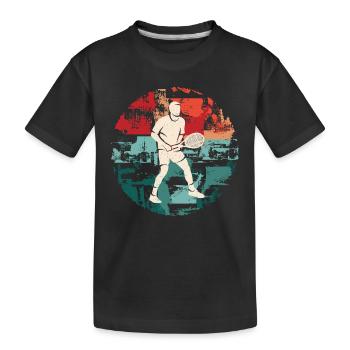 joueur de tennis club de tennis joueur de tennis rétro - T-shirt bio Premium Enfant - noir - Devant