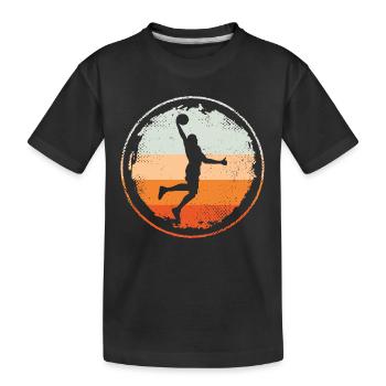 Basketball players Basketball players Dunking Basketball - Kids' Premium Organic T-Shirt - black - Front