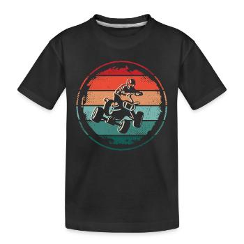 Quad Biker Vintage Quad Rider VTT hors route - T-shirt bio Premium Enfant - noir - Devant