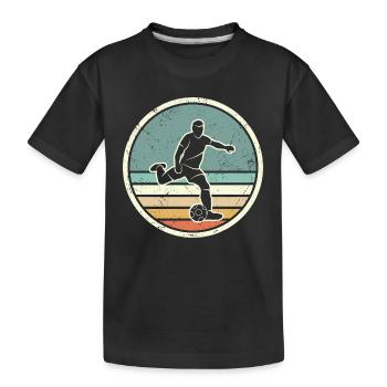 Footballer Football coach Vintage football player - Kids' Premium Organic T-Shirt - black - Front