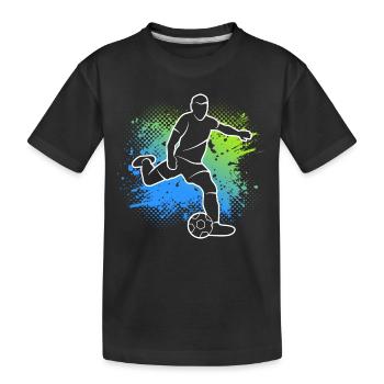 Footballers Boys Football Player Footballer - Kids' Premium Organic T-Shirt - black - Front
