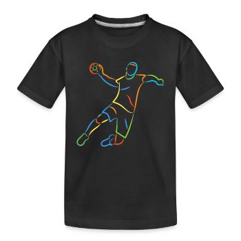 Handball Handball coloré Handball joueur de handball - T-shirt bio Premium Enfant - noir - Devant