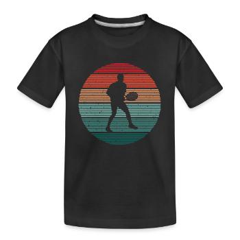 tennis player tennis coach vintage tennis - Kids' Premium Organic T-Shirt - black - Front
