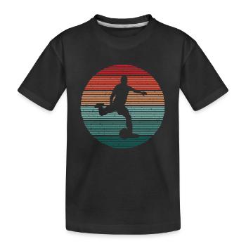 Footballer Vintage Football Coach Football Player - Kids' Premium Organic T-Shirt - black - Front