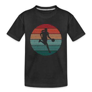 Basketball Player Vintage Girl Women Basketball - Kids' Premium Organic T-Shirt - black - Front