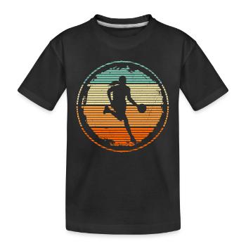 Basketball Player Girls Women Basketball - Kids' Premium Organic T-Shirt - black - Front