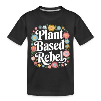 Vegetarian Vegan Veggie Vegetarian - Kids' Premium Organic T-Shirt - black - Front
