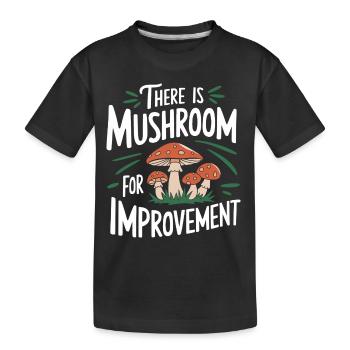 Pilz Pilze Funghi Champignon - Kinder Premium Bio T-Shirt - Schwarz - Vorne