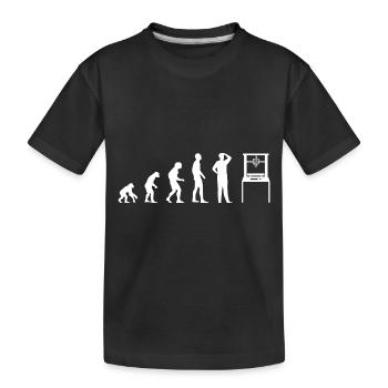 3D-Druck Evolution 3D-Druck 3D-Drucker Geek - Kinder Premium Bio T-Shirt - Schwarz - Vorne