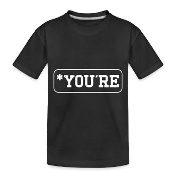 Grammaire Police Professeur d’anglais Écrire anglais - T-shirt bio Premium Enfant - noir - Devant