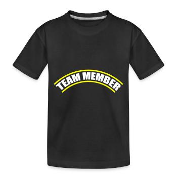 Team Mitglied - Kinder Premium Bio T-Shirt - Schwarz - Vorne