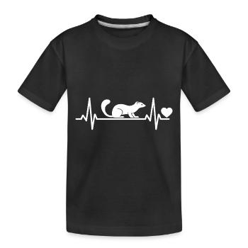 Wiesel - Kinder Premium Bio T-Shirt - Schwarz - Vorne