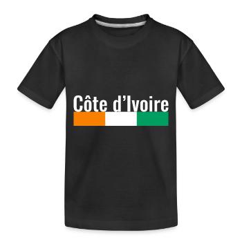 Côte d’Ivoire Côte d’Ivoire Drapeau ivoirien - T-shirt bio Premium Enfant - noir - Devant
