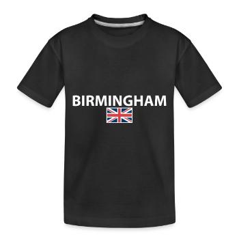 Birmingham Großbritannien Britische Flagge Brite - Kinder Premium Bio T-Shirt - Schwarz - Vorne