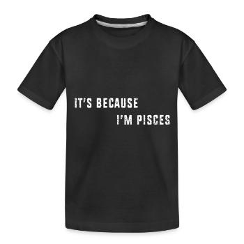 Sternzeichen Fische - Kinder Premium Bio T-Shirt - Schwarz - Vorne