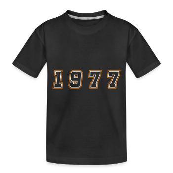 1977 Jahr Zahl - Kinder Premium Bio T-Shirt - Schwarz - Vorne