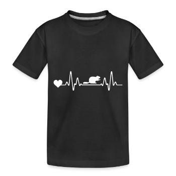 Nagetier Biberliebhaber Biber - Kinder Premium Bio T-Shirt - Schwarz - Vorne