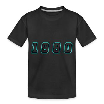 1980 Jahr Zahl - Kinder Premium Bio T-Shirt - Schwarz - Vorne