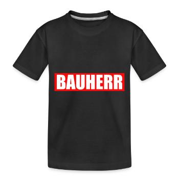 Bauherr - Kinder Premium Bio T-Shirt - Schwarz - Vorne