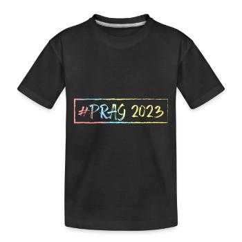 Prag 2023 - Kinder Premium Bio T-Shirt - Schwarz - Vorne