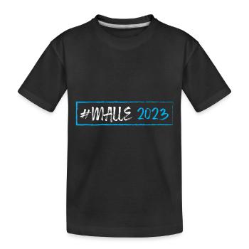 Malle 2023 - Kids' Premium Organic T-Shirt - black - Front
