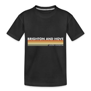 Brighton And Hove UK British British - Kids' Premium Organic T-Shirt - black - Front