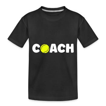 Tennistrainer - Kinder Premium Bio T-Shirt - Schwarz - Vorne